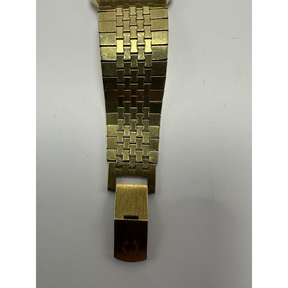 Titus‎ Pierre Vallee Mens Tank Watch Manual Wind Works Swiss Made Gold Tone B20 - Picture 8 of 12
